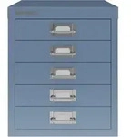 Schubladenschrank Basis A4 5 Sch&uuml;be Bisley Blau