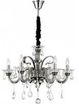 Decken H&auml;nge Lampe Leuchte Kronleuchter Metall Chrom Glas Kristalle Ess Zimmer