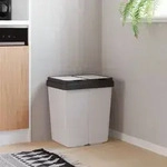 vidaXL Duo M&uuml;lleimer Wei&szlig; 2x25 L