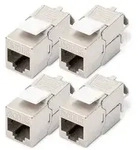 DIGITUS CAT 6A Keystone Modul, geschirmt, werkzeugfreier Montageanschluss - 4 Stk.