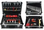 FAMEX 440-93 Profi Alu Werkzeugkoffer best&uuml;ckt mit Werkzeug Set - Werkzeugkiste