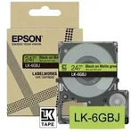 Epson LabelWorks LK-6GBJ - Schwarz auf Mattgr&uuml;n - Rolle (2,4 cm x 8 m)