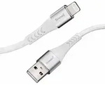 Intenso USB-Kabel A315L Nylon 1,5m wei&szlig;, USB-A und Lightning Anschluss, max. 12