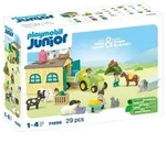PLAYMOBIL JUNIOR 71656 - Bauernhof-Abenteuer mit Traktor, Anh&auml;nger und tierischen