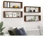 vidaXL Wandregale 4 Stk. Braun Eichen-Optik 80x15x26,5cm Holzwerkstoff