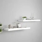 vidaXL Schweberegale 2 Stk. Wei&szlig; 80x23,5x3,8 cm MDF
