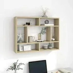 vidaXL Wandregal Sonoma-Eiche 75x16x55 cm Holzwerkstoff