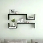 vidaXL Wandregale 2 Stk. Schwarz 100x15x20 cm Holzwerkstoff