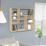 vidaXL Wandregal Sonoma-Eiche 90x16x78 cm Holzwerkstoff