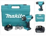 Makita DHG 181 T1K Akku Hei&szlig;luftgebl&auml;se 18 V 150 - 550&deg;C + 1x Akku 5,0 Ah +...