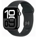APPLE Watch Series 10 GPS 42mm Jet Black Aluminium Case with Black Sport Band - S/M