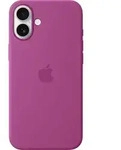 Apple Silicone Case Silikon Case iPhone 16 Plus Fuchsia Sto&szlig;fest, Induktives Laden