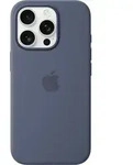 Apple Silicone Case MagSafe Silikon Case Apple iPhone 16 Pro Denim Sto&szlig;fest,