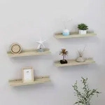 vidaXL Wandregale 4 Stk. Sonoma-Eiche 40x9x3 cm