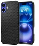 Spigen Liquid Air H&uuml;lle Kompatibel mit iPhone 16 Plus Schwarz