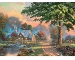 Holzpuzzle Thomas Kinkade Studios: Am Alten M&uuml;hlenbach (1000 Teile)