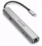 Sharkoon OfficePal Combo Adapter - DockingstationUSB-C - HDMI - 1GbE