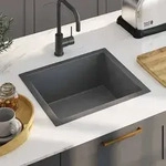 vidaXL Handgemachte Einbausp&uuml;le Schwarz Edelstahl