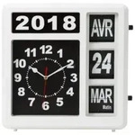 Wanduhr Flipchart 33,2 x 10 x 32 cm wei&szlig;/schwarz