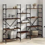 vidaXL B&uuml;cherregal Braun Eichen-Optik 160x28,5x136,5 cm Holzwerkstoff