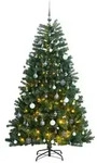 vidaXL K&uuml;nstlicher Weihnachtsbaum Klappbar 300 LEDs & Kugeln 240 cm