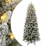 vidaXL K&uuml;nstlicher Weihnachtsbaum mit Schnee 300 LEDs 180 cm