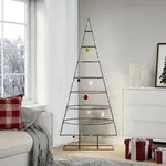 vidaXL Metall-Weihnachtsbaum f&uuml;r Dekorationen Schwarz 180 cm
