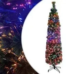 vidaXL K&uuml;nstlicher Weihnachtsbaum Schlank mit St&auml;nder 120 cm Glasfaser