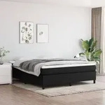 vidaXL Bettgestell ohne Matratze Schwarz 180x200 cm Stoff