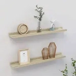 vidaXL Wandregale 2 Stk. Sonoma-Eiche 60x9x3 cm