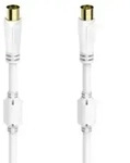 Hama Antennen-Kabel, Koax-Stecker - Koax-Kupplung, vergoldet, 10,0 m, 100 dB