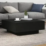vidaXL Couchtisch Schwarz 80x80x31 cm Holzwerkstoff