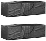 vidaXL Weihnachtsbaumtaschen 2 Stk. Schwarz Polyethylen