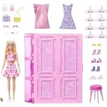 Mattel Barbie Traumkleiderschrank mit Puppe HXD58