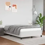 vidaXL Bettgestell ohne Matratze Wei&szlig; 120x190 cm Kunstleder