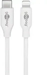 Goobay USB/Lightning-Kabel 2m wei&szlig; Lightning-Stecker auf USB-C-Stecker MFI