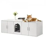 VEVOR Katzentoilettengeh&auml;use f&uuml;r 2 Katzen, Katzentoilettenm&ouml;bel versteckt mit
