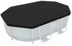 Bestway 58424 - PVC-Abdeckplane 305 x 184 cm, schwarz, oval