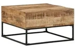vidaXL Couchtisch 68x68x41 cm Raues Mangoholz