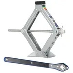 alca&reg; Scherenwagenheber mit Ratsche &ndash; 1,5t Tragkraft, 360&deg; drehbarer Sattel,