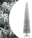 vidaXL Weihnachtsbaum Schlank mit St&auml;nder Beschneit 270 cm PVC