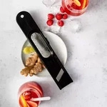 Microplane Ingwer-Reibe 3 in 1 - Schwarz, Flache Reibe, Schwarz, H&auml;ngeschlaufe, 100