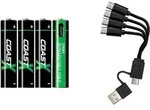 Coast Products 1x4 Coast Zithion-X Micro AAA Akku USB-C Ladeanschl