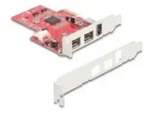 Delock PCI Express x1 Karte zu 2 x extern FireWire B+ 1 A Low Profile PCI-Express