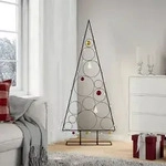 vidaXL Metall-Weihnachtsbaum f&uuml;r Dekorationen Schwarz 150 cm