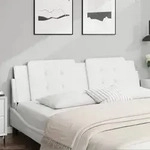 "vidaXL Kopfteil-Kissen "Zadar" Wei&szlig; 180 cm Kunstleder"