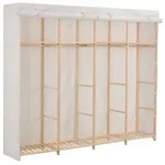 vidaXL Kleiderschrank Wei&szlig; 200 x 40 x 170 cm Stoff