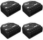 Shelly Plus 2PM Gen3, Dual WLAN + Bluetooth Schaltaktor mit Messfunktion, 4er Pack