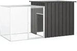 vidaXL Kaninchenk&auml;fig Anthrazit 200x91x100 cm Verzinkter Stahl
