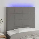 vidaXL LED Kopfteil Dunkelgrau 90x5x118/128 cm Stoff